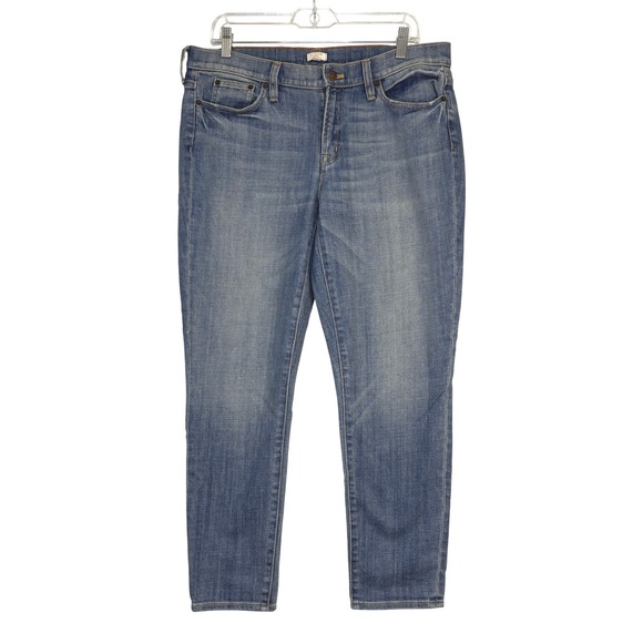J. Crew Denim - J. Crew Stretch Ankle Jeans Women 31 Blue Medium Wash Slim Straight Denim Casual